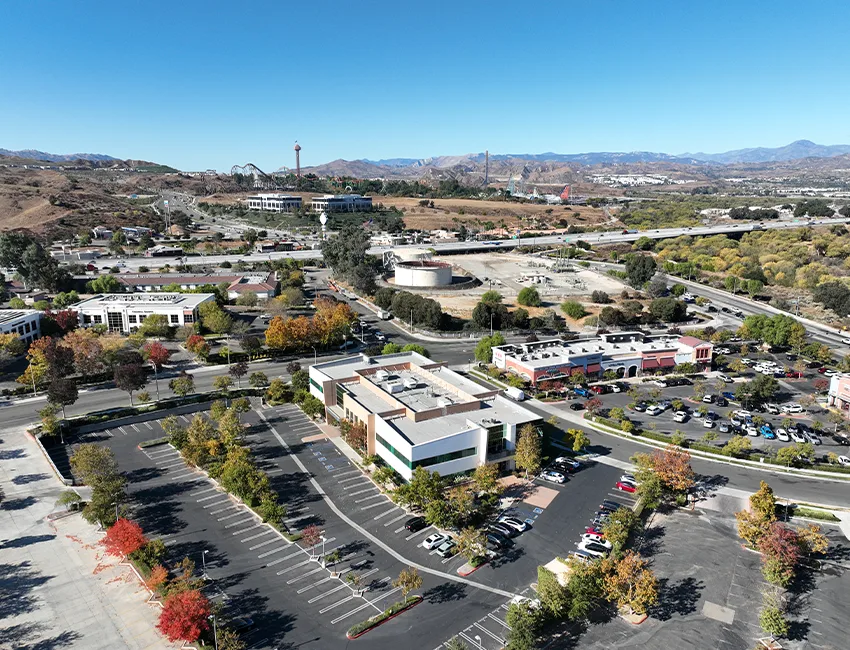 Aerial view of Valencia Emergency Dentist in Valencia, CA